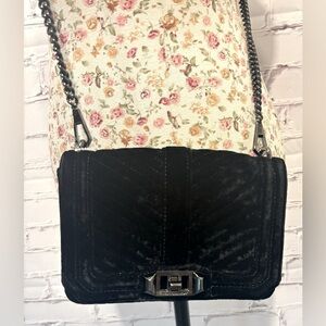 Rebecca Minkoff Black Velvet Shoulder Bag - NWOT